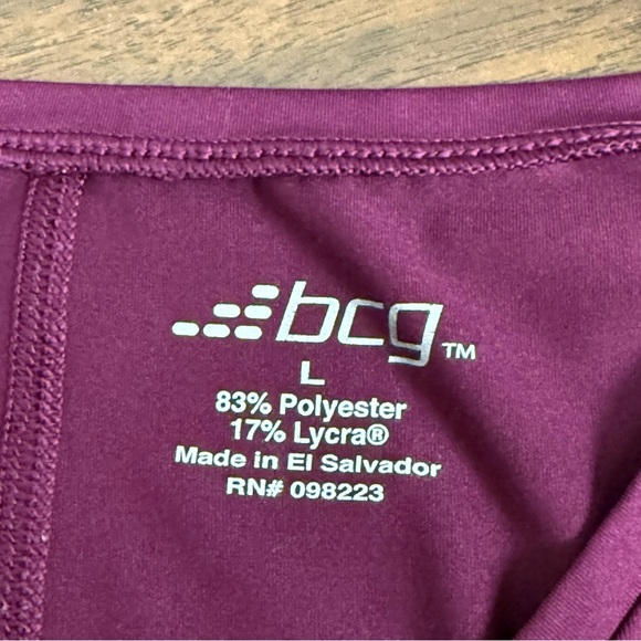 BCG Women’s L Purple Long Sleeve V-Neck Athletic Performance Top - Picture 5 of 6